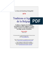 Reinsberg-Düringsfeld,Baron de - Traditions et légendes de la Belgique, tome1