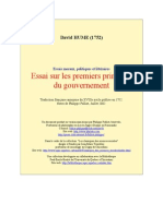 Hume, David - Essai Sur Les Premiers Principes Du Gouvernement (Uqac)