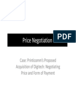 Printicomm's Proposed Acquisition of Digitech: Negotiating Price and Form of Payment