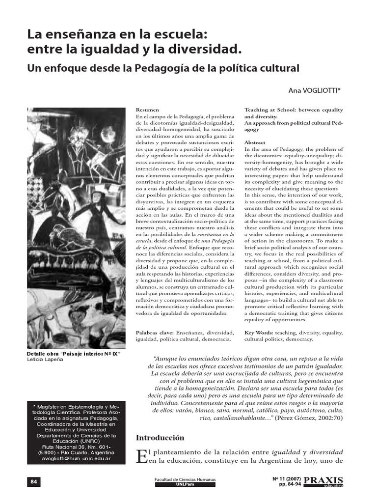 Igualdad y diversidad en la educación | PDF | Sociedad | Desigualdad social