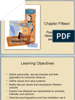 Chapter Fifteen: Psychographics: Values, Personality, and Lifestyles