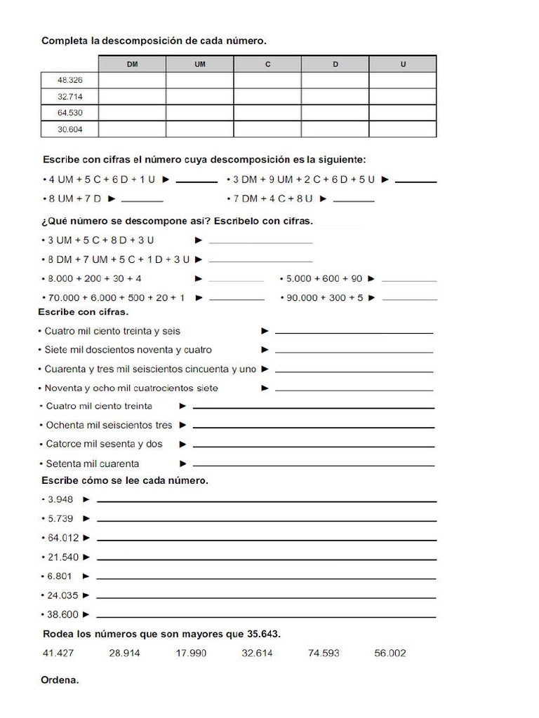 Repaso Matematicas 3 Primaria | PDF
