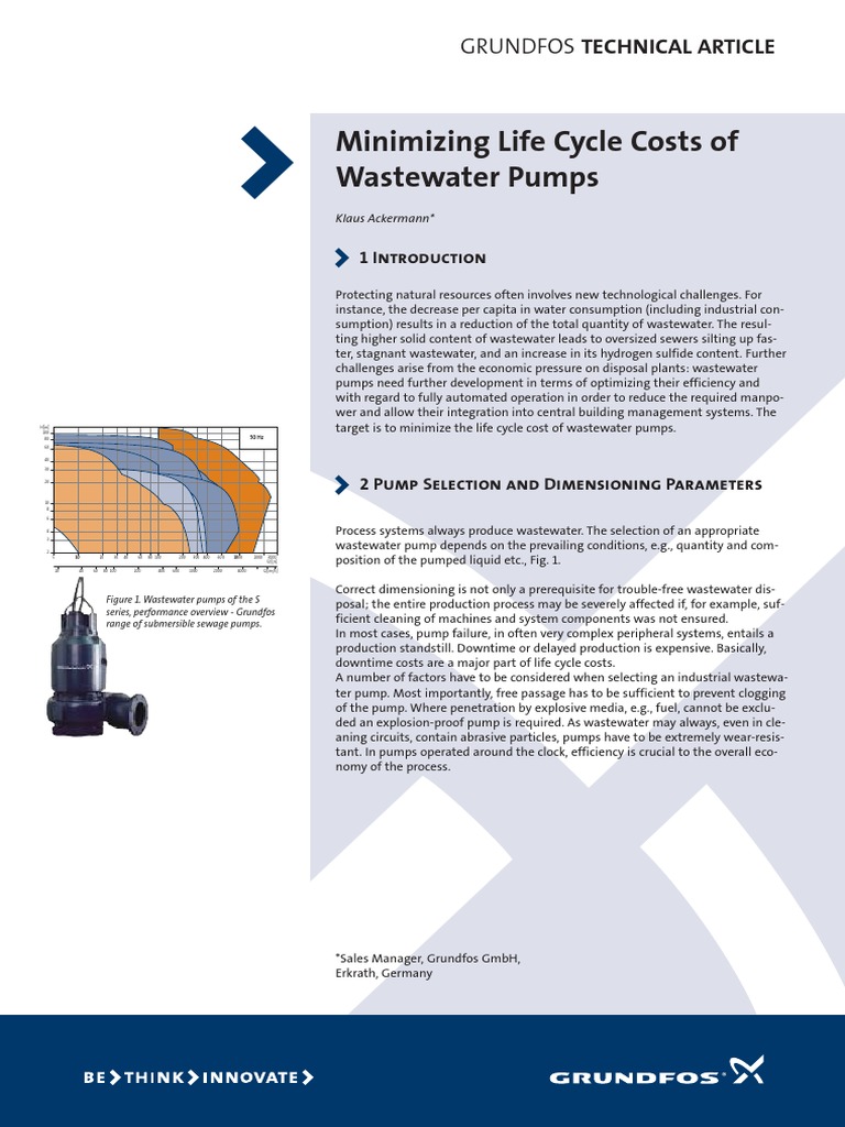 Life Cycle Costs Wastewater | PDF | Pump | Wastewater