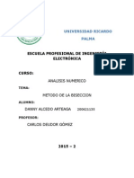 Método de Bisección para Resolver Una Ecuación No Lineal