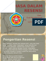 Bahasa Dalam Resensi Presentasi