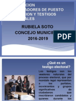 Capacitacion Coordinadores de Puesto de Votacion y Testigos