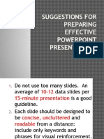 Suggestions For Preparing Effective PowerPoint Presentations