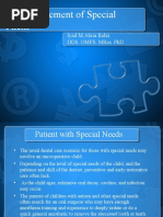 la management of special ptient