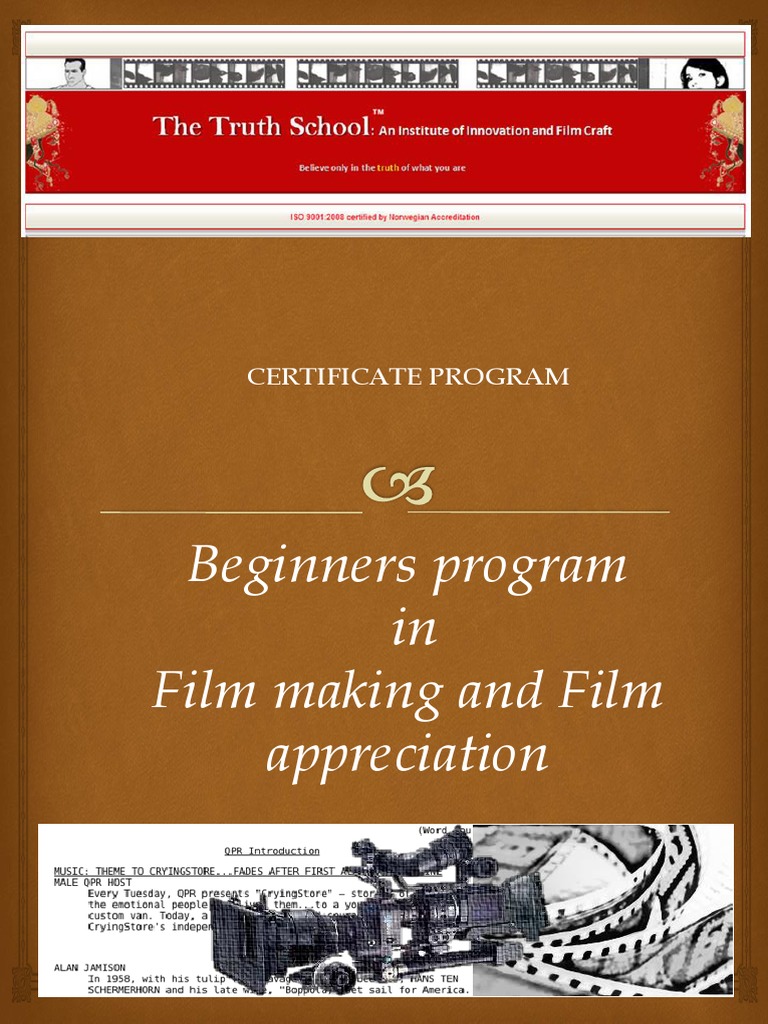Film Direction & Script Writing Course | PDF | Screenplay | Filmmaking
