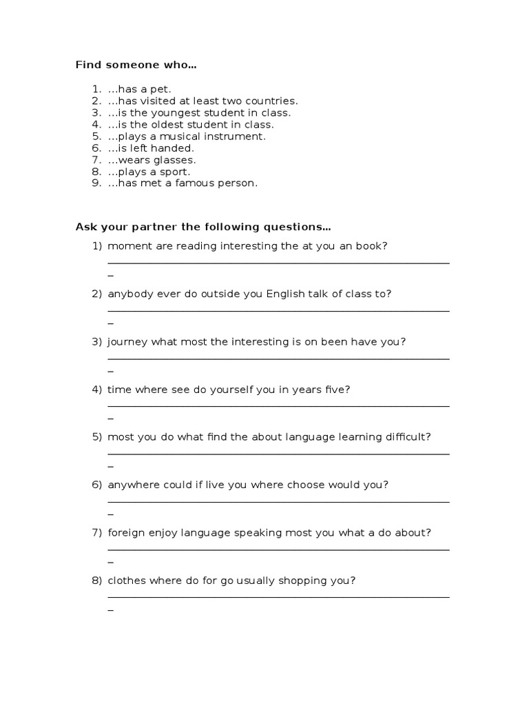 Fun Icebreaker Questions and Activities | PDF