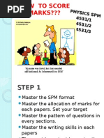 How To Score Marks SPM 2015