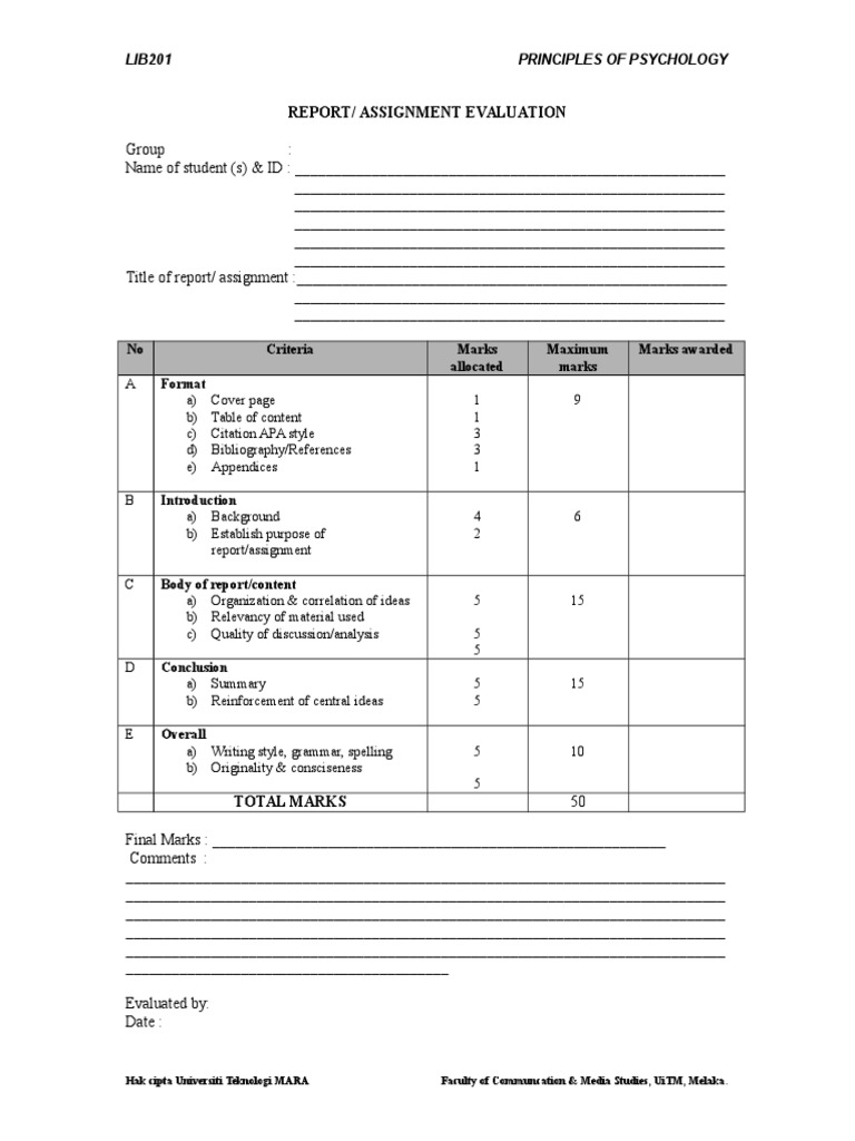 Report Assignment Example | PDF | Career & Growth | Business
