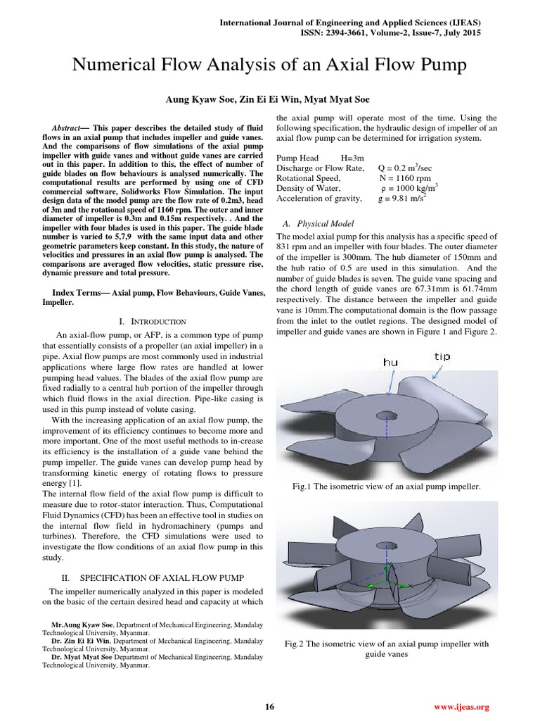 Axial Pump Flow Analysis with CFD | PDF | Pump | Fluid Dynamics