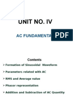 Unit No. Iv: Ac Fundamentals