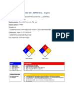 Hoja de Seguridad Del Material Argón