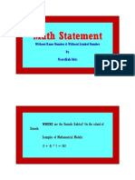 Math Statement: Without Name Number & Without Symbol Number