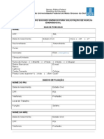 Formulário de Solicitação Auxílio Emergencial