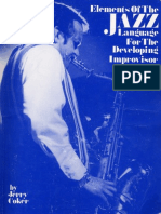 COKER, Jerry - Elements of the Jazz Language