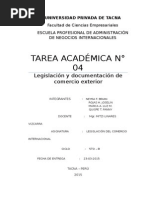 Tarea Académia 4 Legislacion y Documentacion Del Comercio Exterior