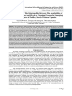 An Assessment of The Relationship Between The Availability of Financial Resources And Physical Planning Process In Emerging Urban Centre of Paidha, North-Western Uganda.