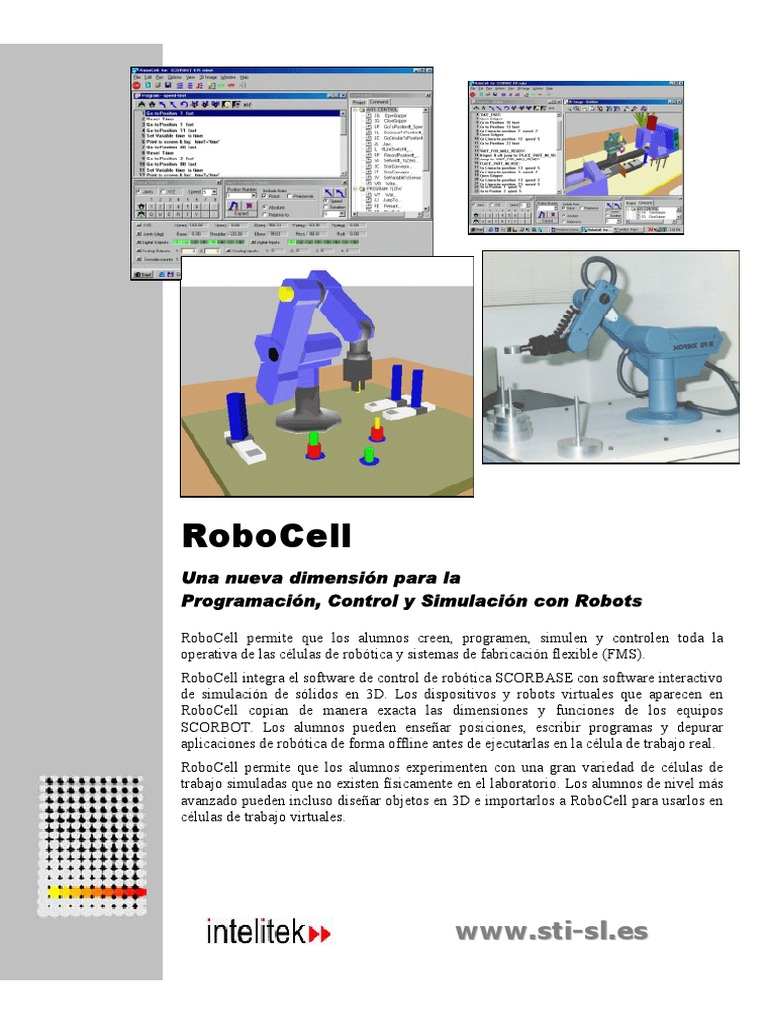 RoboCell: Simulación y Control de Robots | PDF | Robot | Robótica