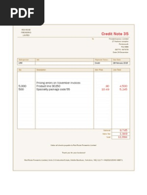 Credit Note 35
