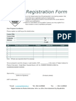 Registration Form 2016 HIPF Short Course