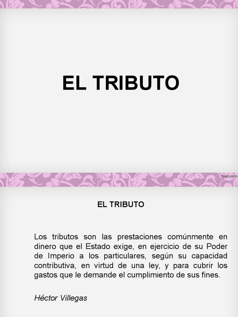 Definición y Clasificación de Tributos | PDF | Cuota | Impuestos