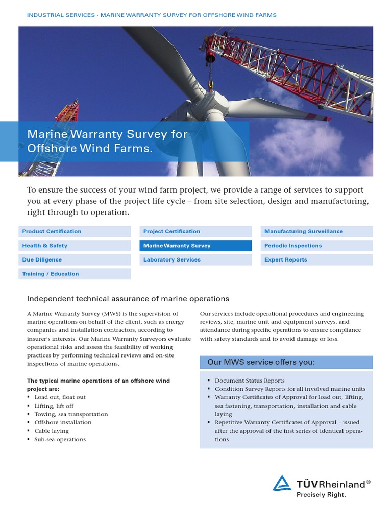 7 Marine Warranty SurveyMarine & Offshore Consultants TUV Rheinland