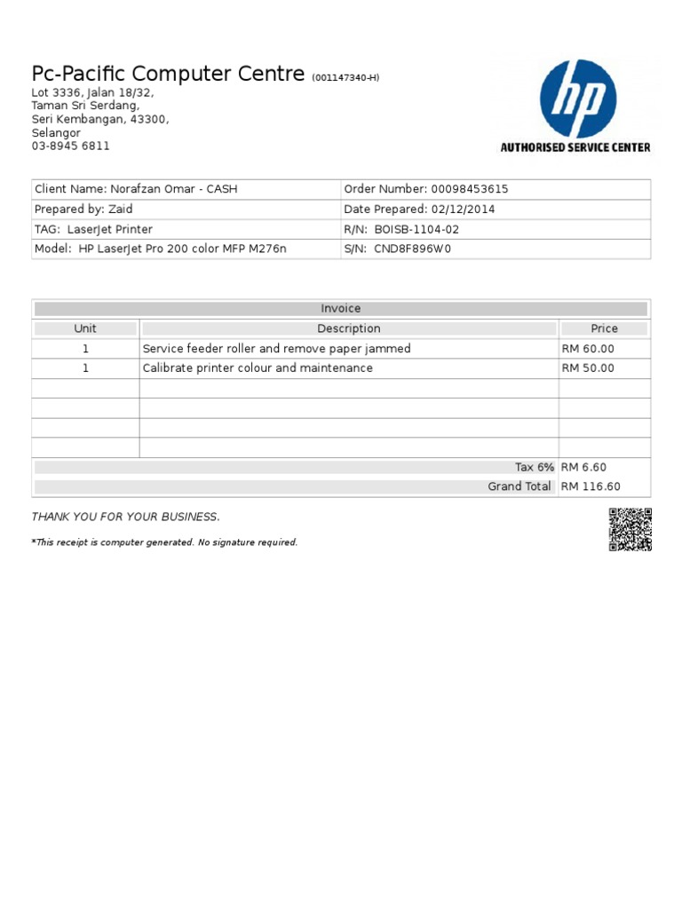 Business invoices picture
