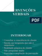 Intervenções Verbais