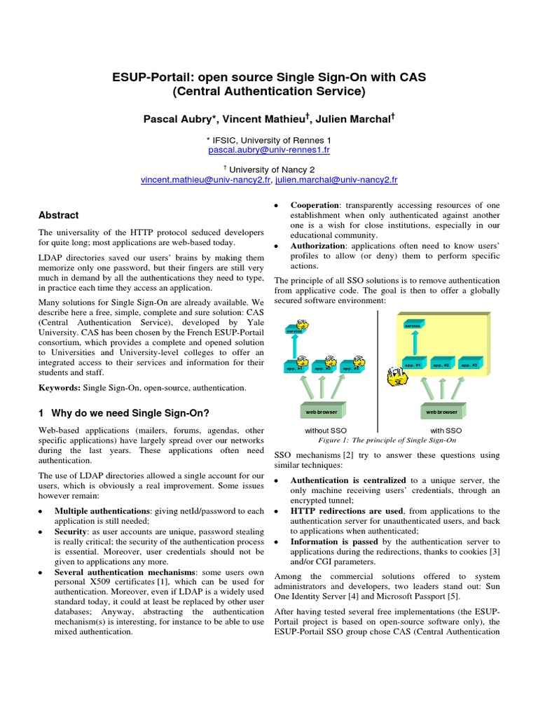 CAS: Open Source SSO for Universities | PDF | Proxy Server | Web Server