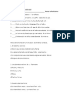 Prueba de Comprensión Del Medio (Sistema Solar)