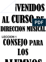 Bienvenidos Al Curso de Direccion Musical