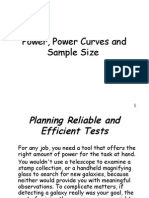 Power, Power Curves and Sample Size