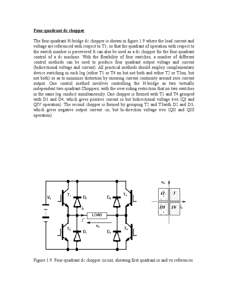 Four Quadrant Chopper Operation Download Free PDF Switch Electronic Circuits