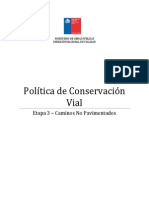 Politica Conservacion Caminos No Pavimentados