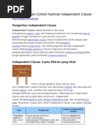 Download Pengertian Dan Contoh Kalimat Independent Clause by Qoe IooNk SN287261200 doc pdf
