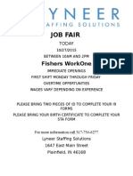 Job Fair: Fishers Workone