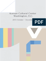 Korean Cultural Center Washington, D.C. Oct. - Dec. 2015 Programs