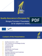 Quality Assurance in European Higher Education.