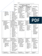 Narrative Rubric 4th Grade