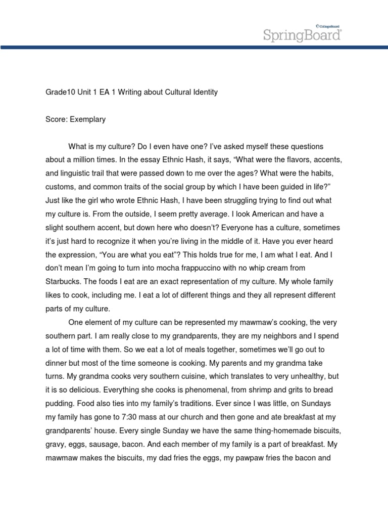 annotated scored exemplar set grade 10 unit 1 ea 1 Adolescence