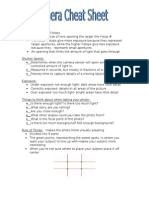 Photo Cheat Sheet - Mikayla Olesen