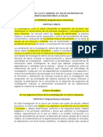 Resumen Reglamento de La Ley General de Salud en Materia de Investigaciã"n para La Salud