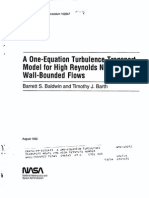 A One-Equationturbulencetransport: Model For High Reynolds Number Wall-Bounded Flows