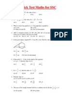 Quick Test Maths For SSC: B y A X