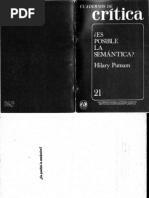 ¿Es Posible La Semantica