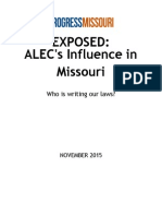 Exposed ALEC's Influence in Missouri 2015 Updated