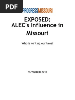 Exposed ALEC's Influence in Missouri 2015 Updated